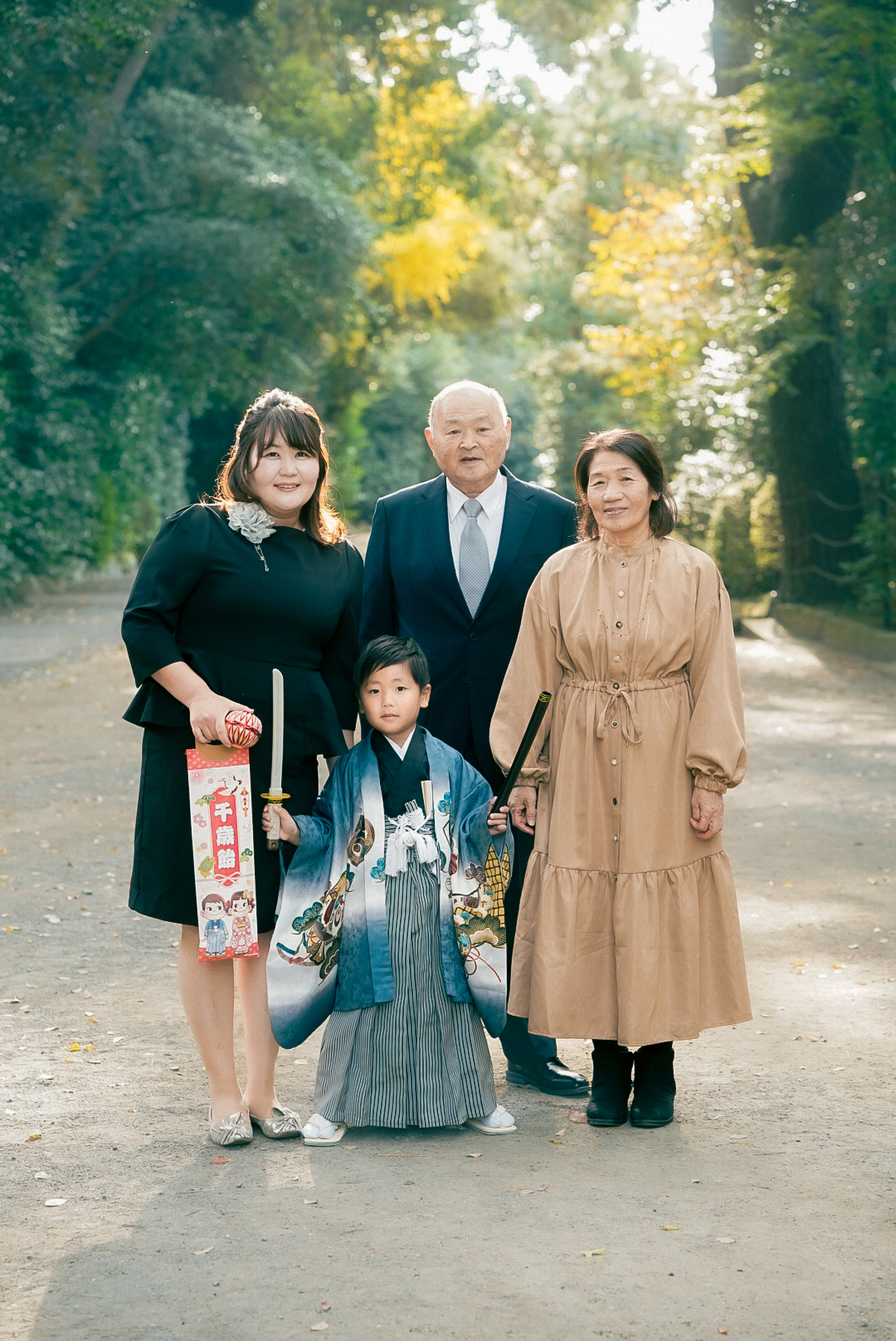 寒川神社家族写真

